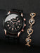 SHEIN Reloj de pulsera de cuarzo con esfera digital de tres esferas para mujer - Quierox - Tienda Online