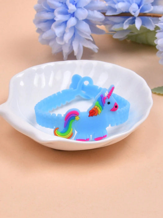 SHEIN Reloj de pulsera de cuarzo con unicornio y luz LED de silicona suave para niños - Quierox - Tienda Online