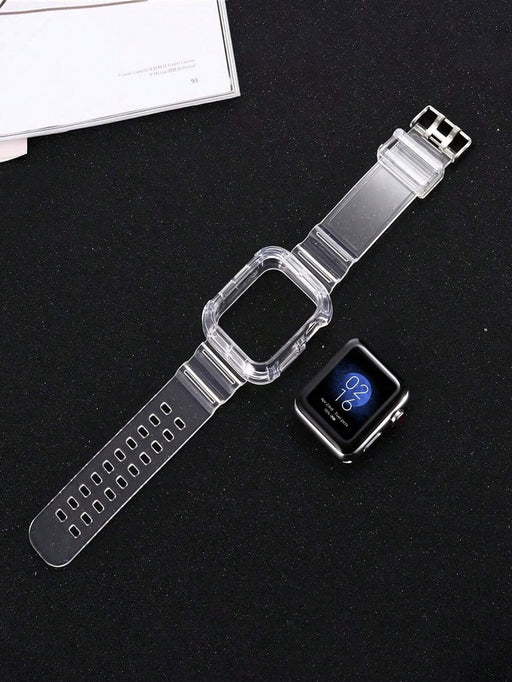 Shein Reloj de pulsera de silicona monocromática de una pieza para mujer y hombre 42/44/45mm - Quierox - Tienda Online