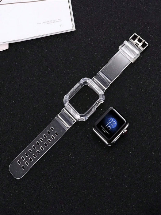 Shein Reloj de pulsera de silicona monocromática de una pieza para mujer y hombre 42/44/45mm - Quierox - Tienda Online