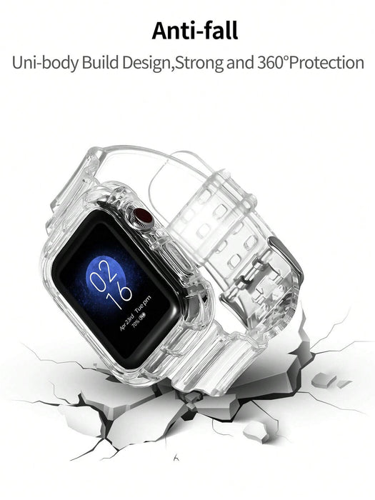 Shein Reloj de pulsera de silicona monocromática de una pieza para mujer y hombre 42/44/45mm - Quierox - Tienda Online