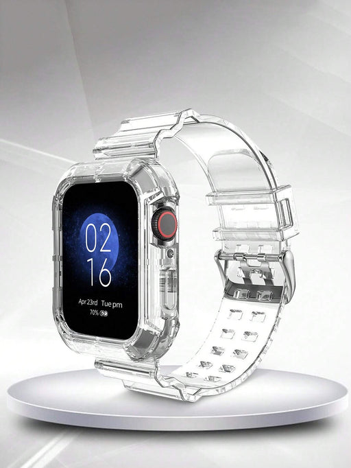 Shein Reloj de pulsera de silicona monocromática de una pieza para mujer y hombre 42/44/45mm - Quierox - Tienda Online