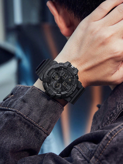 SHEIN Reloj deportivo digital LED SANDA de cuarzo estilo militar con pantalla LED para hombre - Quierox - Tienda Online