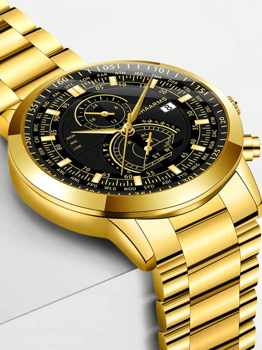 SHEIN Reloj y pulsera con detalle de calendario para hombre - Quierox - Tienda Online