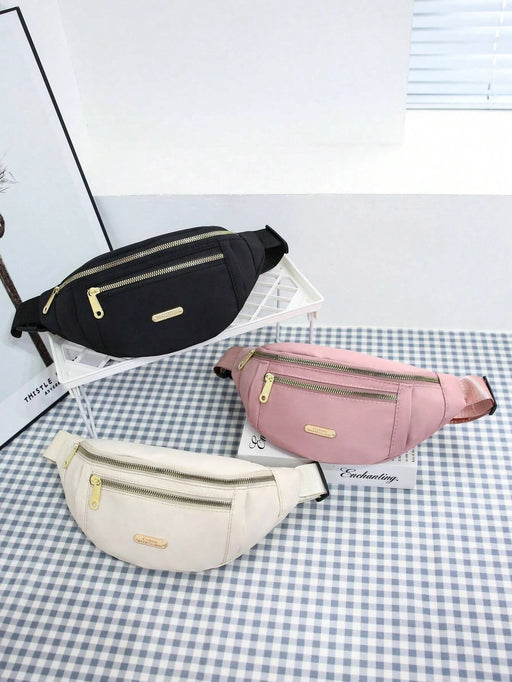 Shein Riñonera con cremallera y detalle de letras, 3 piezas - Quierox - Tienda Online