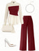 SHEIN Rometta Conjunto casual de 2 piezas para mujer Plus Size - Quierox - Tienda Online