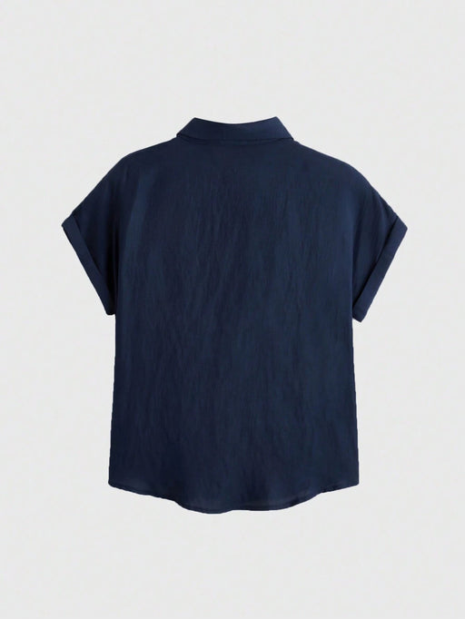 SHEIN ROMWE Camisa básica con botones frontales - Quierox - Tienda Online