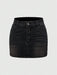SHEIN ROMWE Grunge Punk Minifalda de mezclilla con bolsillos, diseño de cruz y alas - Quierox - Tienda Online