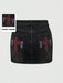 SHEIN ROMWE Grunge Punk Minifalda de mezclilla con bolsillos, diseño de cruz y alas - Quierox - Tienda Online