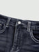 SHEIN ROMWE J-Fashion Minifalda vaquera de talle bajo con bordado de alas - Quierox - Tienda Online
