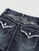 SHEIN ROMWE J-Fashion Minifalda vaquera de talle bajo con bordado de alas - Quierox - Tienda Online