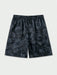 SHEIN ROMWE MEN Street Life Bermudas De Hombre Con Estampado De Calaveras Y Manos - Quierox - Tienda Online