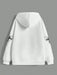 SHEIN ROMWE Sudadera con capucha térmica de manga larga con cremallera y estampado de cruz - Quierox - Tienda Online
