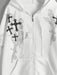 SHEIN ROMWE Sudadera con capucha térmica de manga larga con cremallera y estampado de cruz - Quierox - Tienda Online