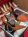 SHEIN Sandalias brillantes de tacón alto con aberturas laterales, para mujer - Quierox - Tienda Online