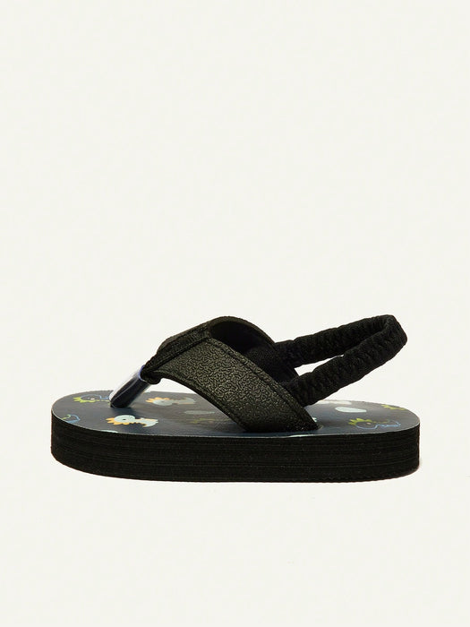 Shein Sandalias casuales de punta abierta Cozy Pixies Summer Vacation con un divertido estampado de dinosaurios - Quierox - Tienda Online