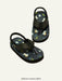 Shein Sandalias casuales de punta abierta Cozy Pixies Summer Vacation con un divertido estampado de dinosaurios - Quierox - Tienda Online