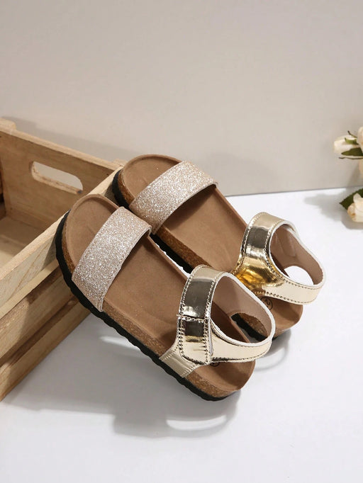 SHEIN Sandalias de cuero brillante de estilo bohemio para niños - Quierox - Tienda Online