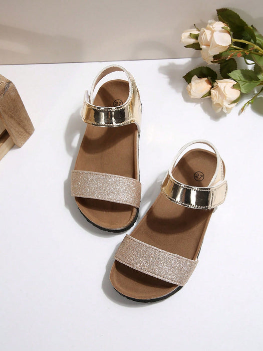 SHEIN Sandalias de cuero brillante de estilo bohemio para niños - Quierox - Tienda Online