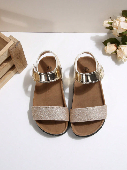 SHEIN Sandalias de cuero brillante de estilo bohemio para niños - Quierox - Tienda Online