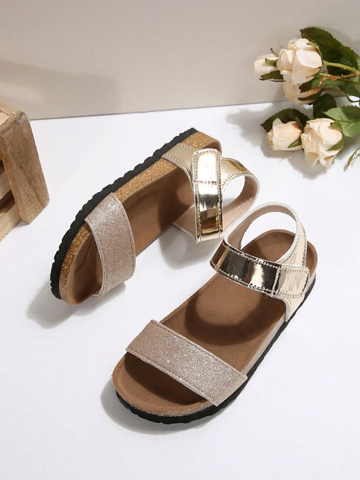 SHEIN Sandalias de cuero brillante de estilo bohemio para niños - Quierox - Tienda Online