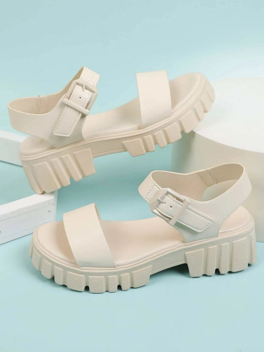 Shein Sandalias de cuña con tiras en el tobillo - Quierox - Tienda Online