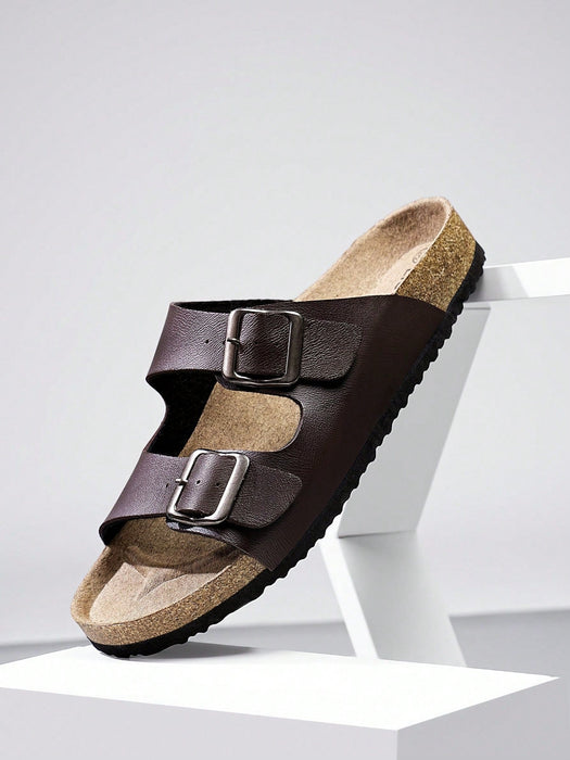 Shein Sandalias de moda para hombre con suela de corcho suave, plantilla cómoda - Quierox - Tienda Online
