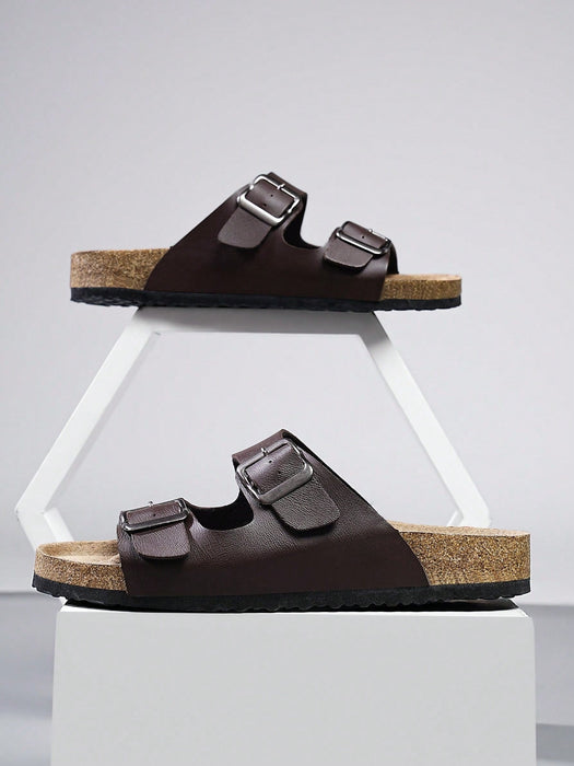 Shein Sandalias de moda para hombre con suela de corcho suave, plantilla cómoda - Quierox - Tienda Online