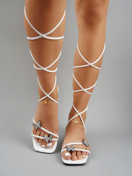 Shein Sandalias de mujer cómodas y de moda con tiras - Quierox - Tienda Online