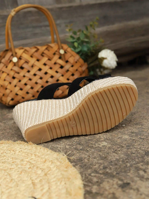 SHEIN sandalias de plataforma con suela gruesa de terciopelo para mujer - Quierox - Tienda Online