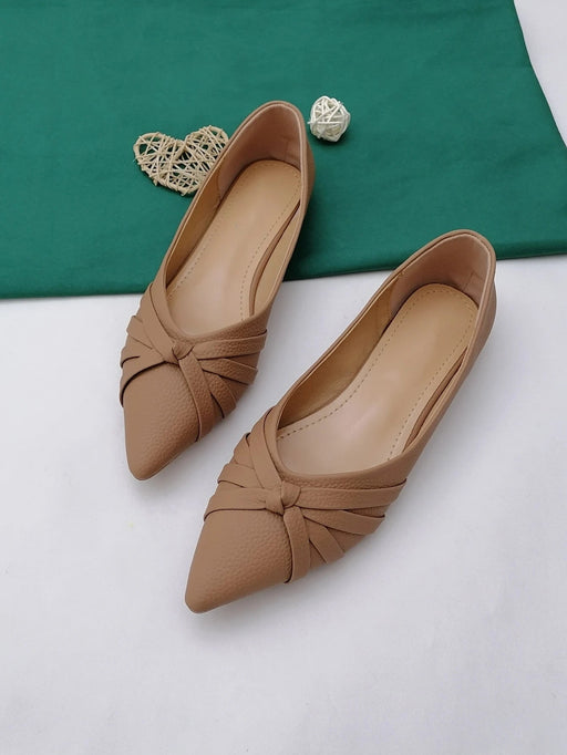 SHEIN sandalias de punta puntiaguda para mujer, informales elegantes con diseño cruzado - Quierox - Tienda Online