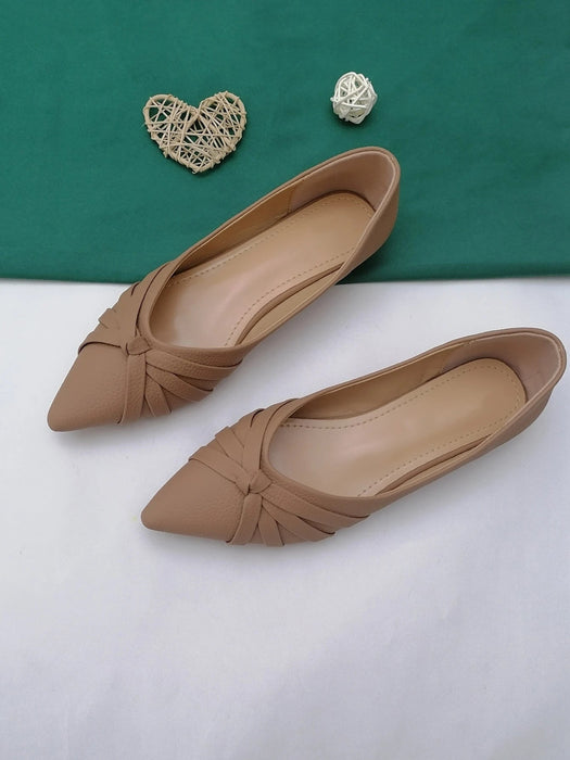 SHEIN sandalias de punta puntiaguda para mujer, informales elegantes con diseño cruzado - Quierox - Tienda Online