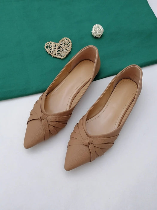 SHEIN sandalias de punta puntiaguda para mujer, informales elegantes con diseño cruzado - Quierox - Tienda Online