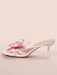SHEIN Sandalias de tacón alto con decoración floral - Quierox - Tienda Online