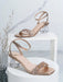 Shein Sandalias de tacón alto de moda para mujer con tacones de cristal y decoración de diamantes de imitación - Quierox - Tienda Online