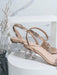 Shein Sandalias de tacón alto de moda para mujer con tacones de cristal y decoración de diamantes de imitación - Quierox - Tienda Online