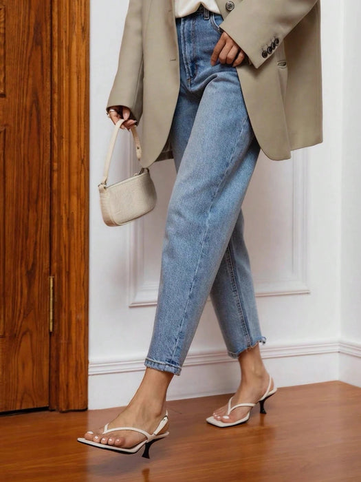 Shein Sandalias de tacón alto estilo francés para mujer - Quierox - Tienda Online