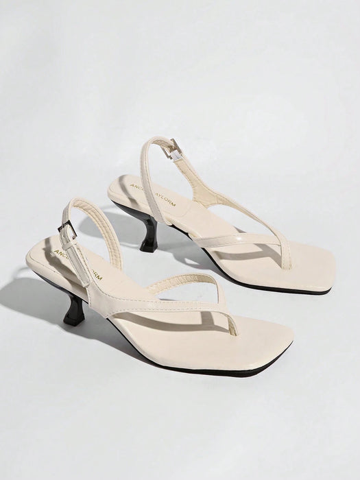 Shein Sandalias de tacón alto estilo francés para mujer - Quierox - Tienda Online