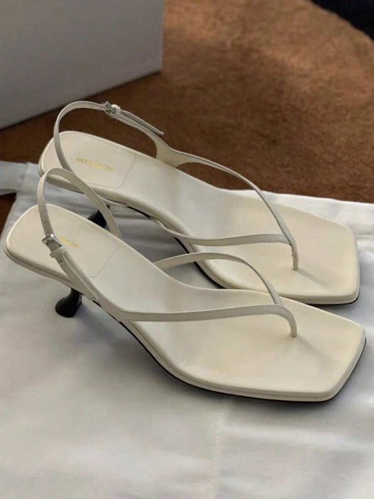 Shein Sandalias de tacón alto estilo francés para mujer - Quierox - Tienda Online