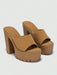 SHEIN Sandalias de tacón alto informales, transpirables, color marrón, con plataforma, sin cordones - Quierox - Tienda Online