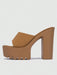 SHEIN Sandalias de tacón alto informales, transpirables, color marrón, con plataforma, sin cordones - Quierox - Tienda Online