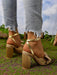 SHEIN Sandalias de tacón alto para mujer, primavera y verano, tacón grueso redondo - Quierox - Tienda Online