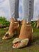SHEIN Sandalias de tacón alto para mujer, primavera y verano, tacón grueso redondo - Quierox - Tienda Online