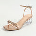 Shein Sandalias de verano con tacón alto y hebilla para mujer, sandalias de moda con hebilla en el tobillo y nudo - Quierox - Tienda Online