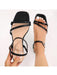 Shein Sandalias elegantes con tiras en el tobillo para mujer - Quierox - Tienda Online