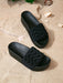 SHEIN sandalias negras de verano para mujer con patrón de ondas - Quierox - Tienda Online