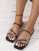 SHEIN Sandalias planas casuales de moda clásica para mujer, con tiras cruzadas - Quierox - Tienda Online