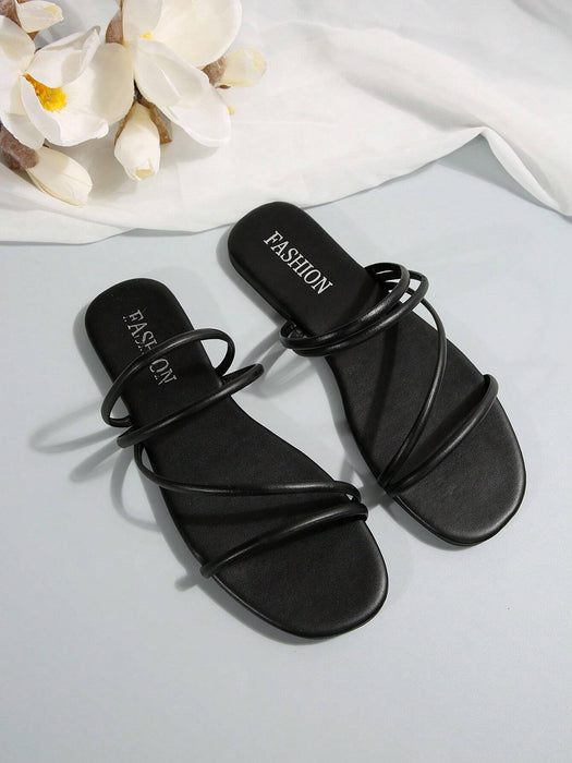SHEIN Sandalias planas casuales de mujer, transpirables de punta abierta - Quierox - Tienda Online