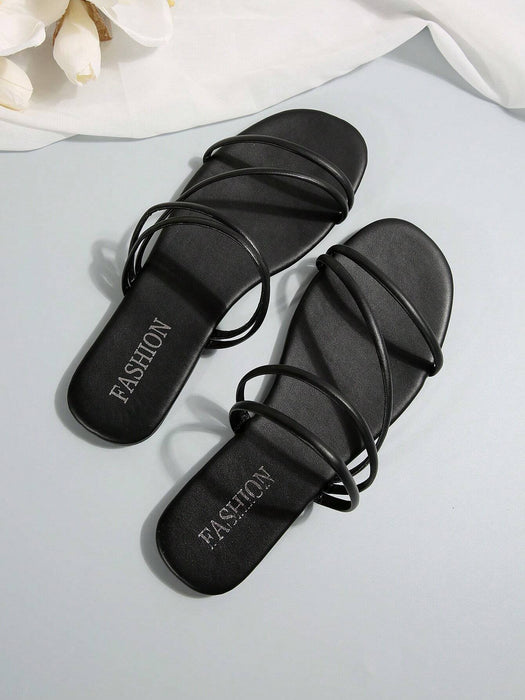SHEIN Sandalias planas casuales de mujer, transpirables de punta abierta - Quierox - Tienda Online