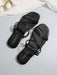 SHEIN Sandalias planas casuales de mujer, transpirables de punta abierta - Quierox - Tienda Online